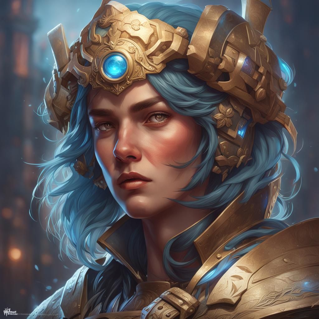 Detailed Hero Portrait with Dynamic Lighting