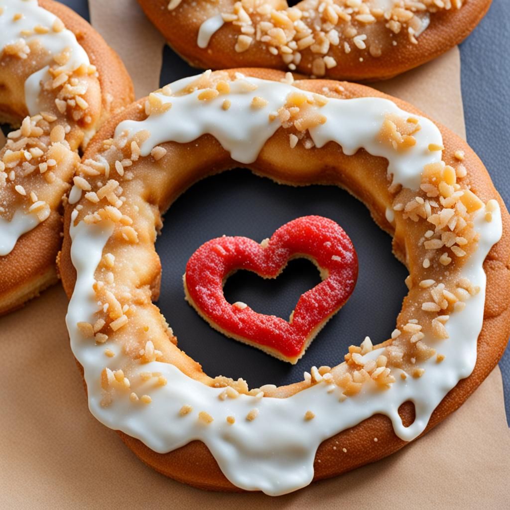 Heart-Shaped Doughnut Art