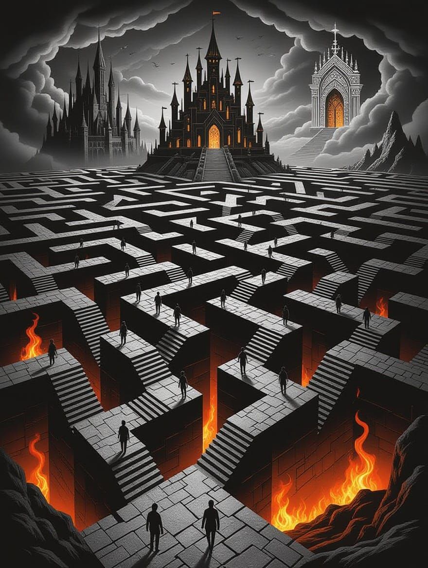 Eternal Descent into Labyrinthine Hell