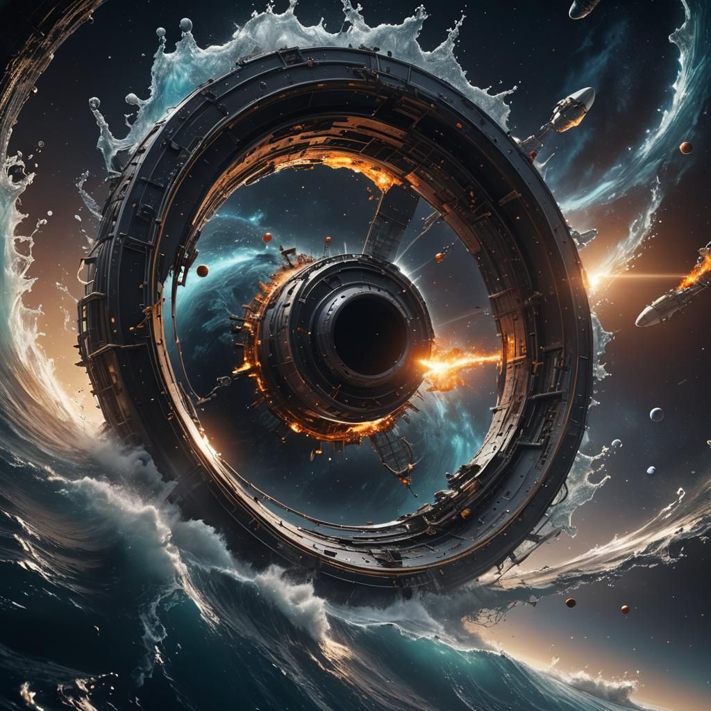 Black Hole Absorbs Ship: Space Exploration in Deep Color