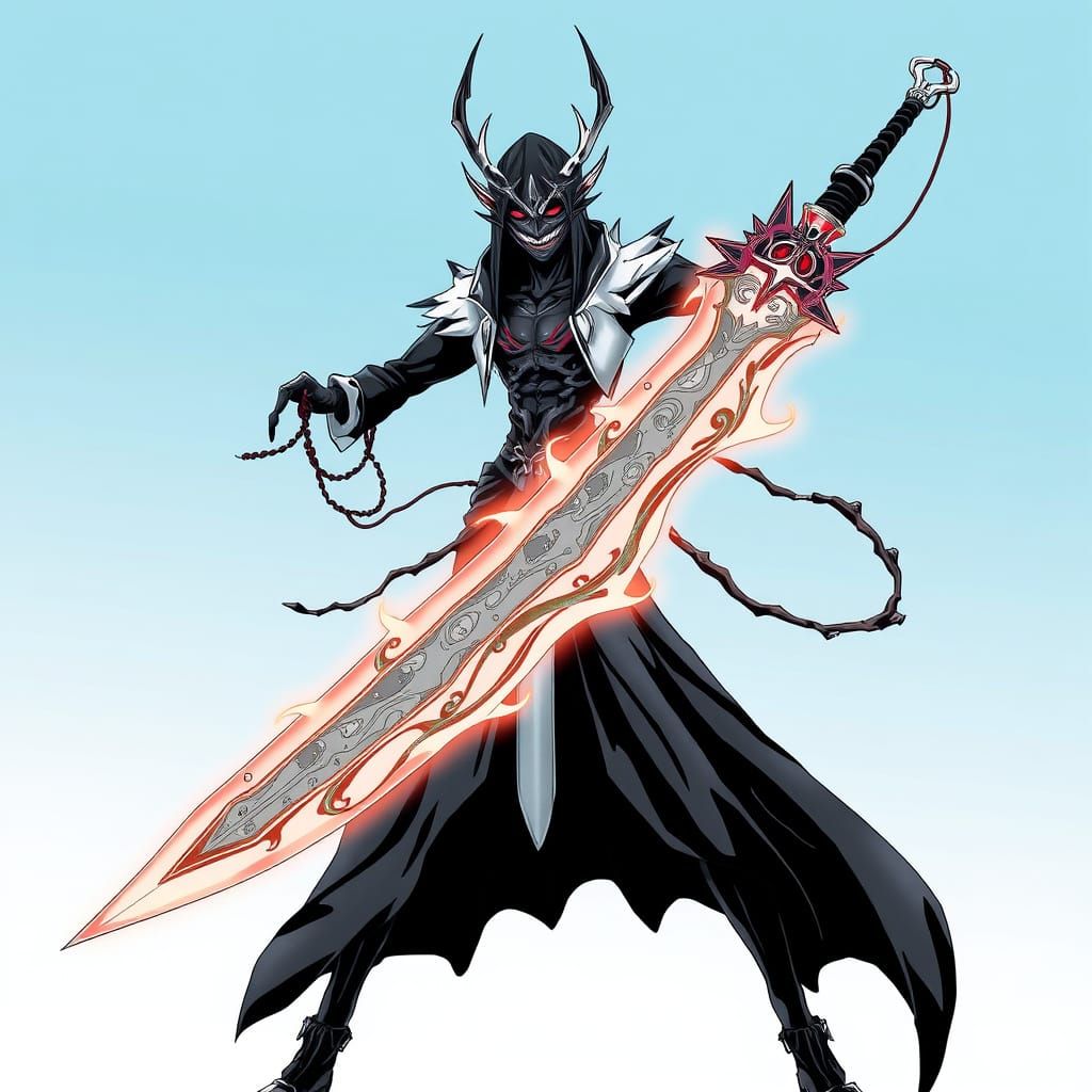 Anime Bleach Shinigami Warrior Wields Ethereal Sword