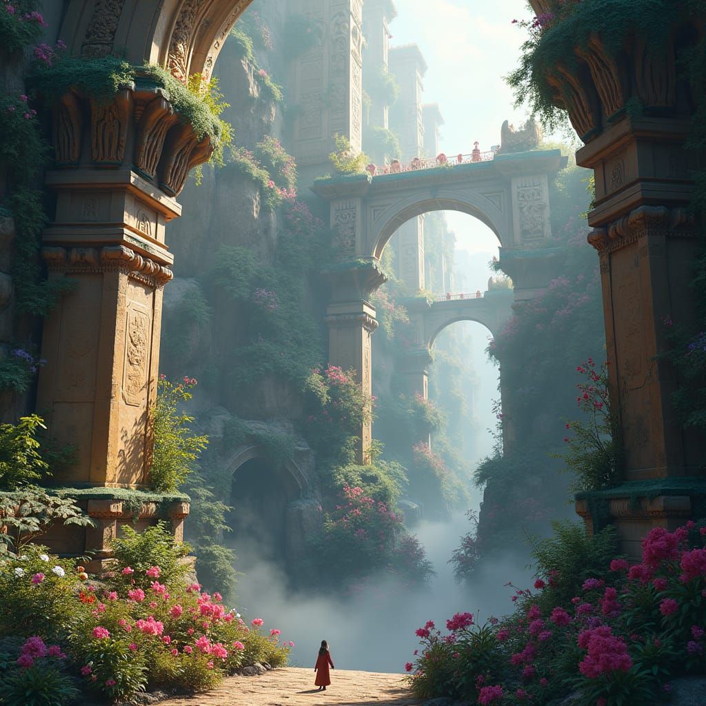 Hanging Gardens of Babylon: Mystical Cityscape