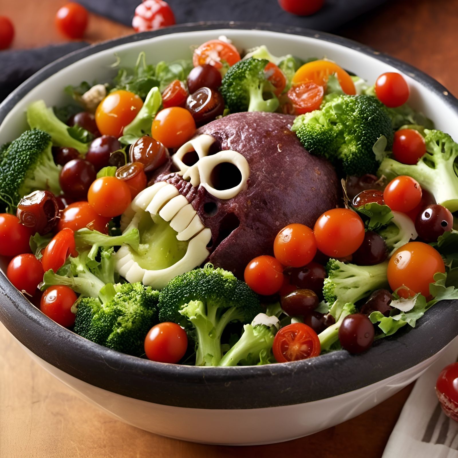 Horror Salad Bowl for Halloween Feast