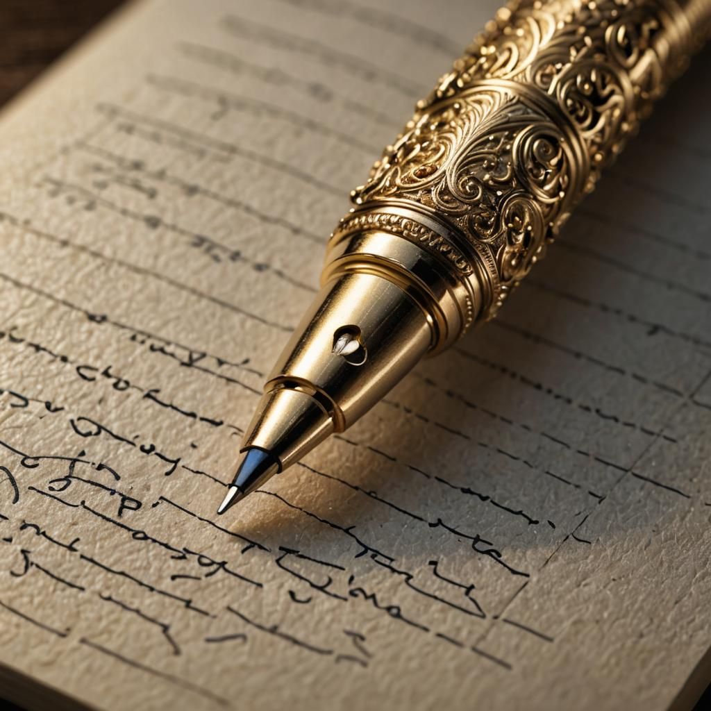 Macro Photo of Pen and Book by Miki Asai