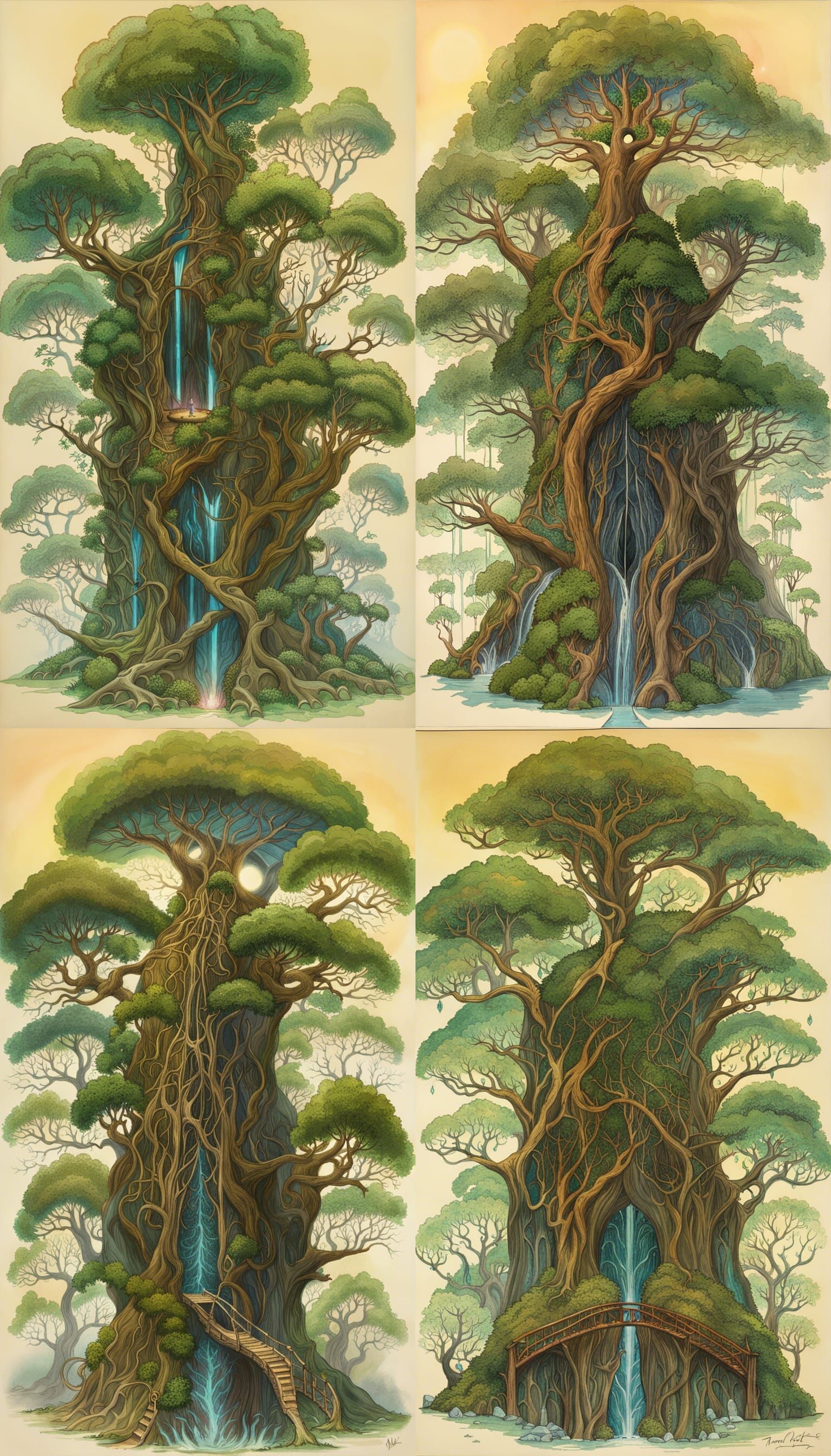 Fantastical Elven City Ecosystem on Meteorites