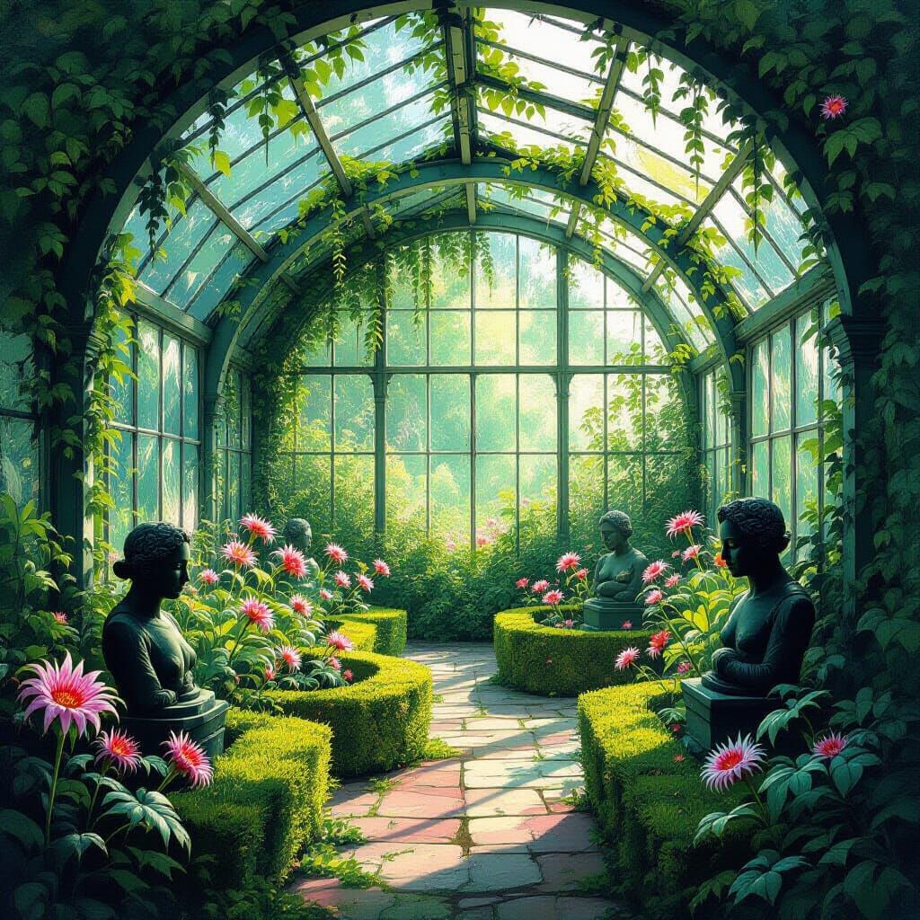 Otherworldly Greenhouse with Carnivorous Plants