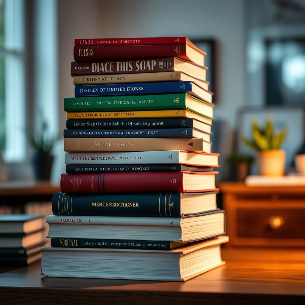 Books on Desk: Professional Photography with Bokeh