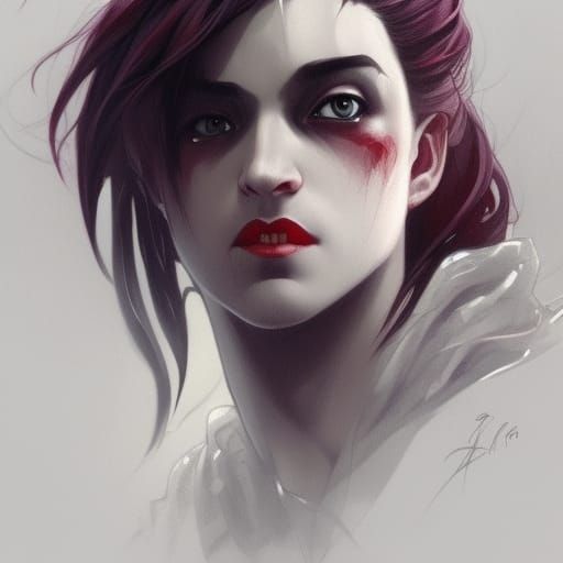 Detailed Dracula Portrait in Art Nouveau Style