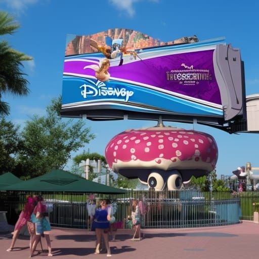 Vintage Disney Billboard in 3D