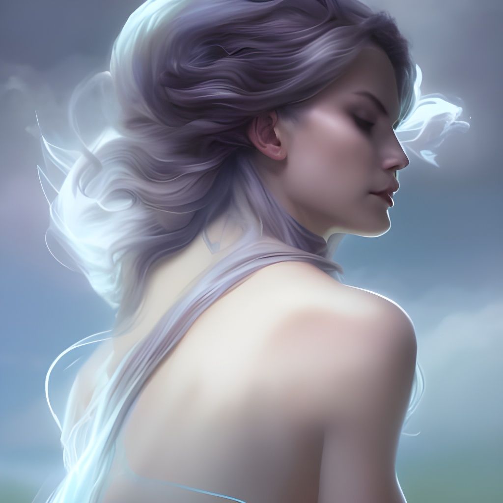 Fantasy Lightning Goddess Sleeping in Magical World