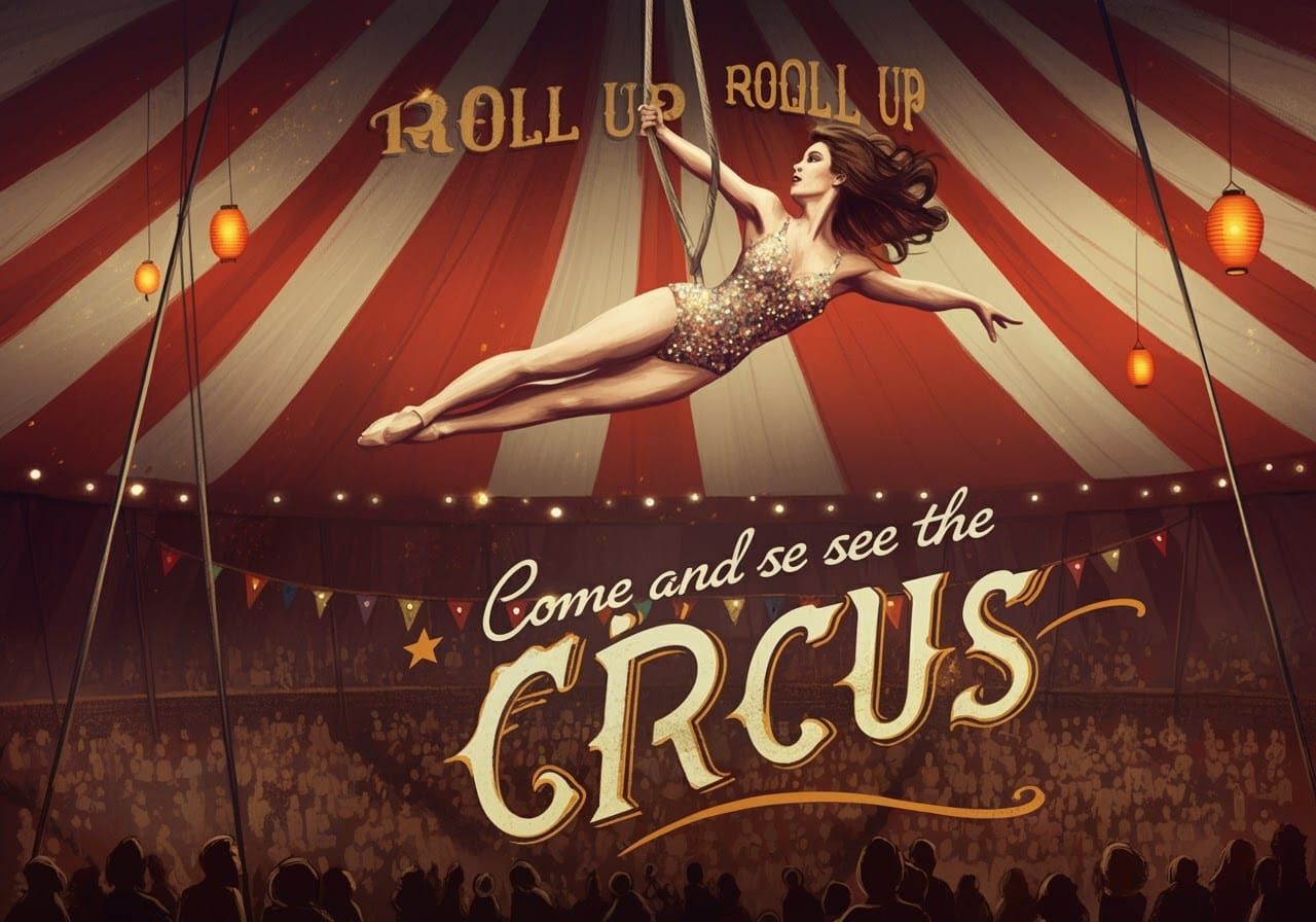 Aerialist's Flawless Catch Under the Big Top