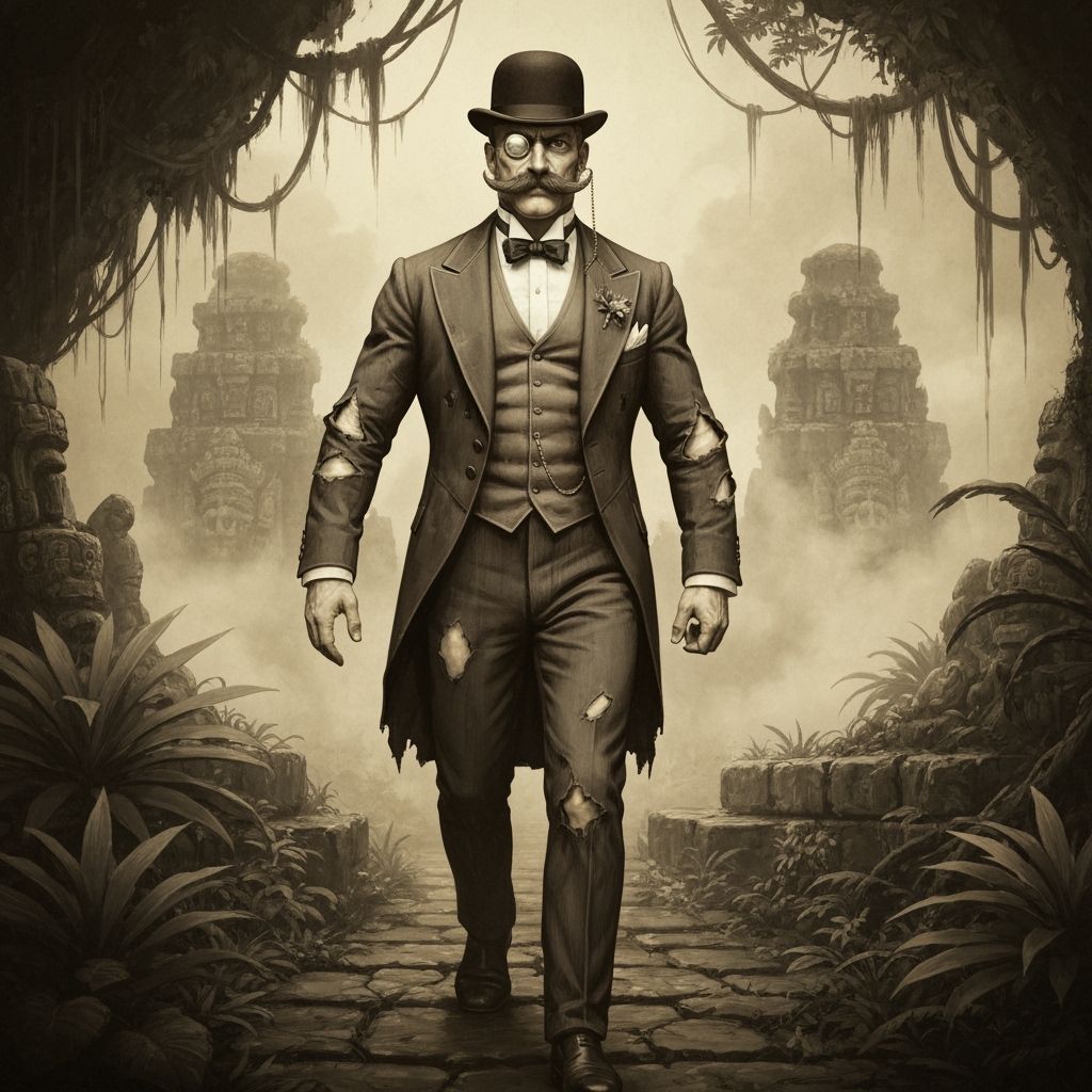 Edwardian Explorer Finds Amazonian Temple in Sepia Tone