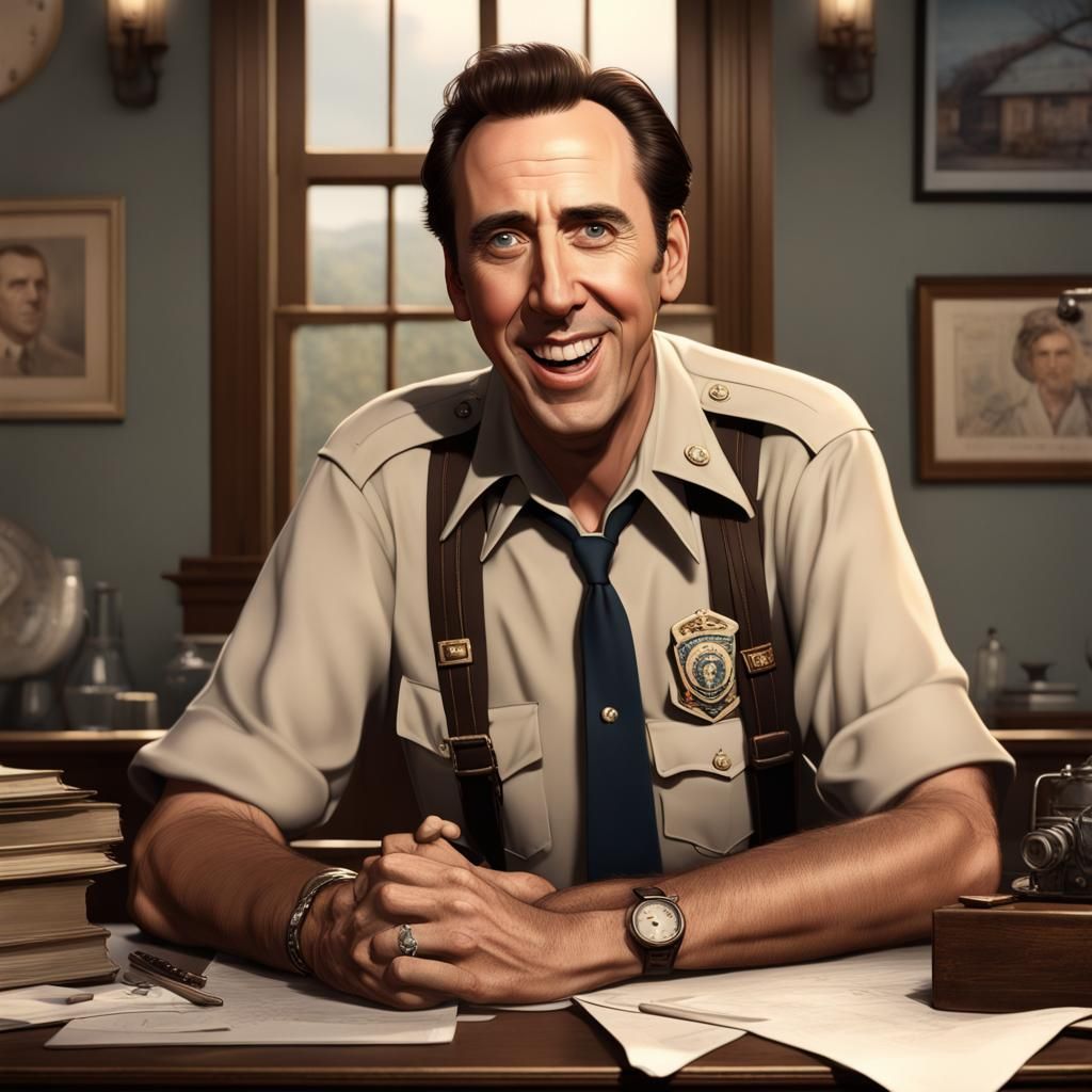 Nicolas Cage on Andy Griffith, Rockwell Style