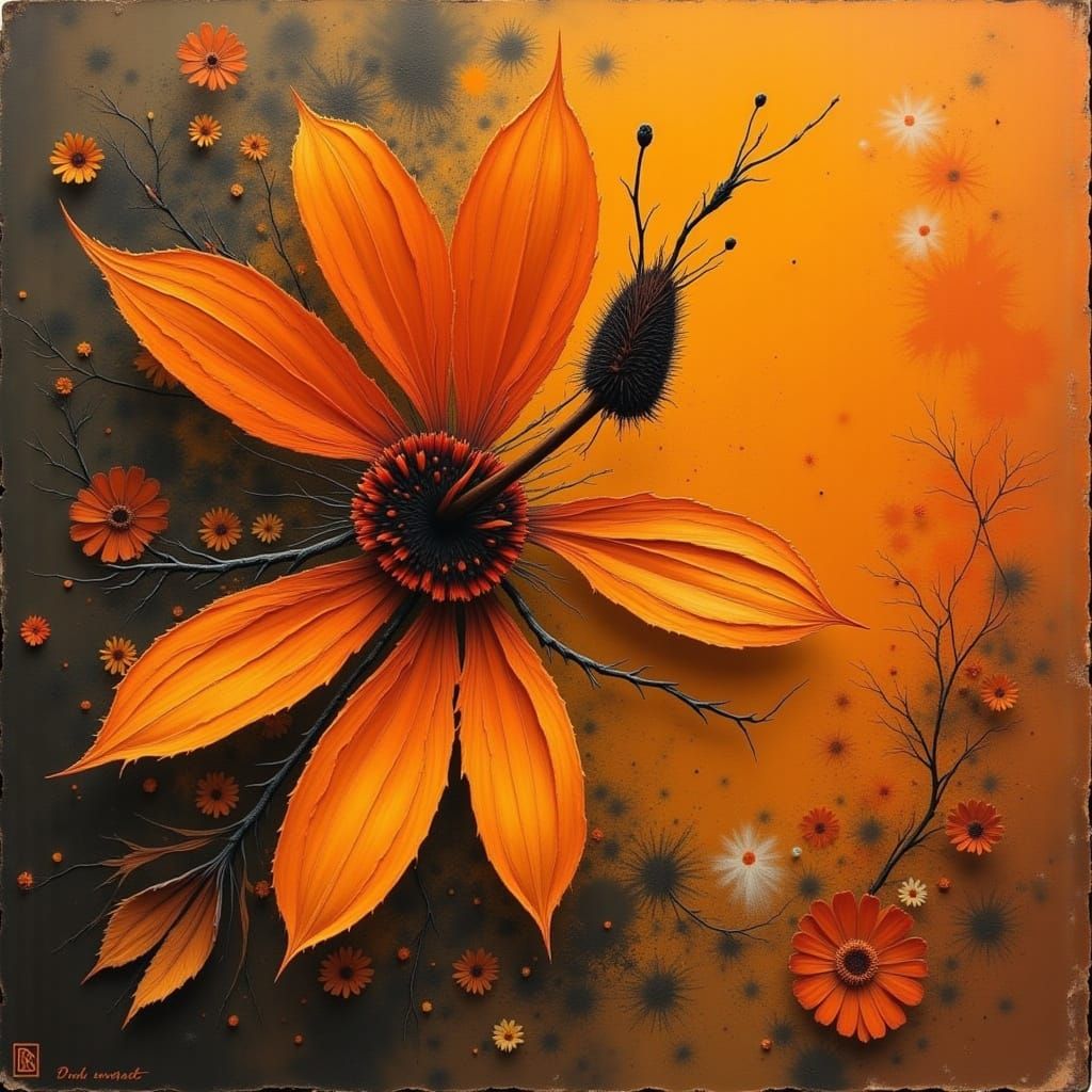 Orange Beauty Textured Collage