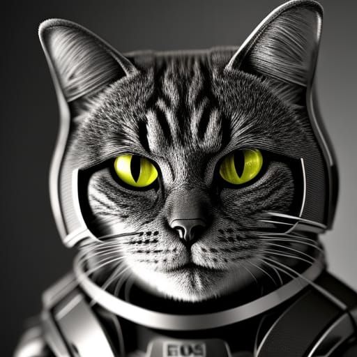 Sinister and Terrifying Robot Cat Design