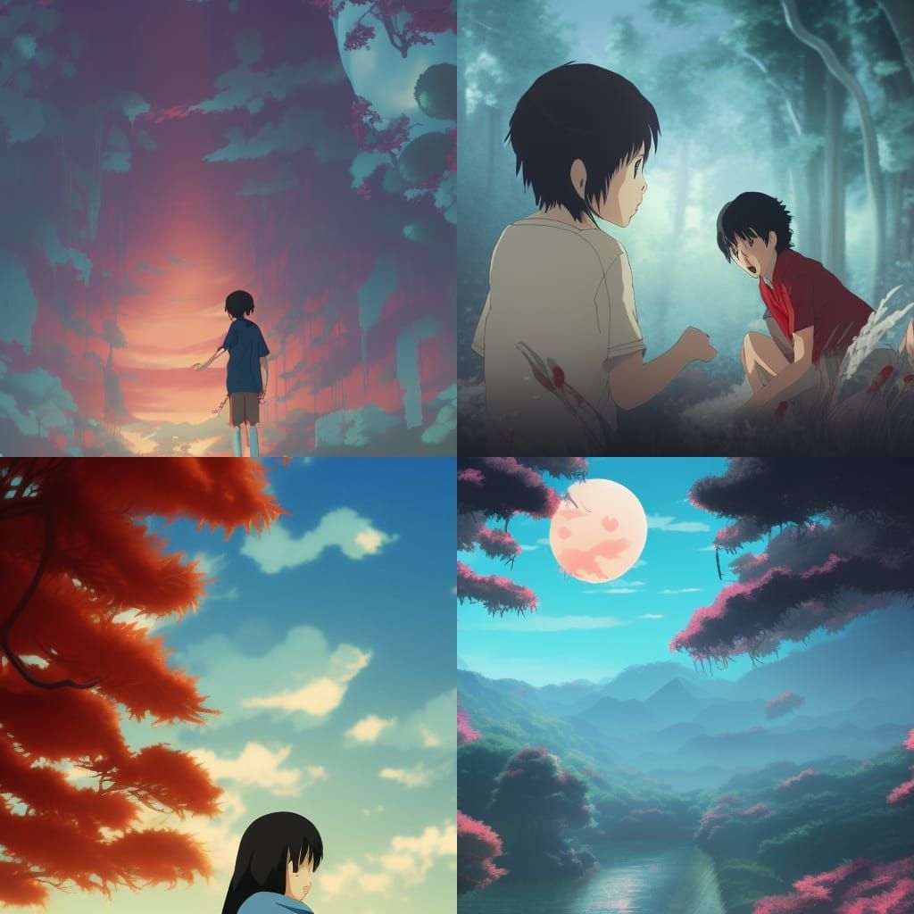 Anime Key Visual: Deep Color, Natural Lighting