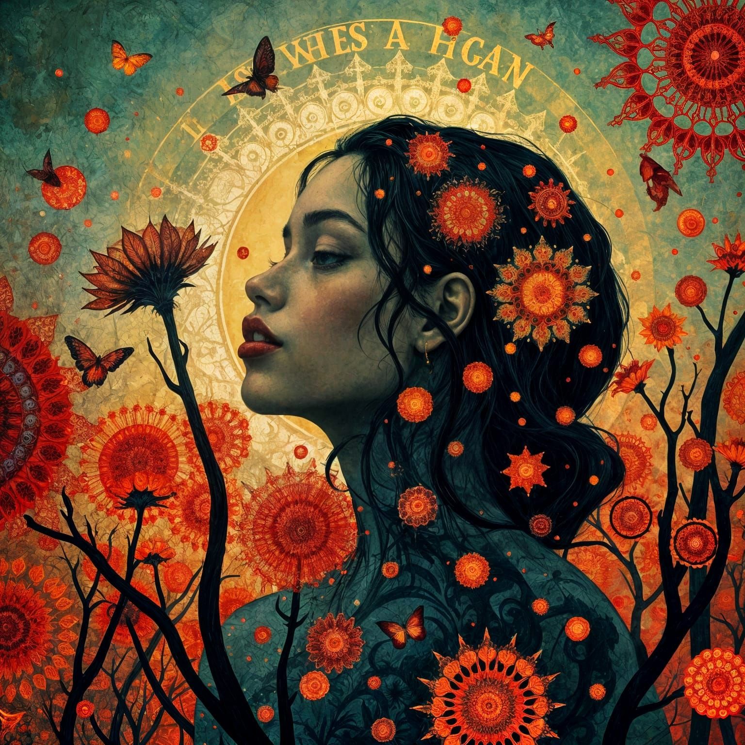 Abstract Zentangle Art in Dreamlike Impressionism