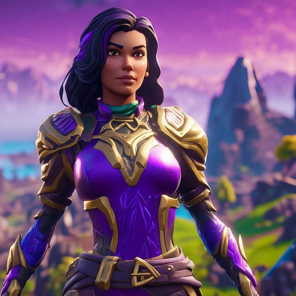 Woman in Armor in Fortnite Character Style
