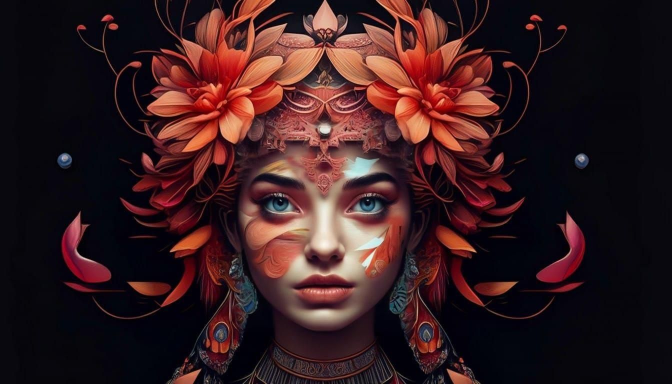 Abstract AI Design Art Composition