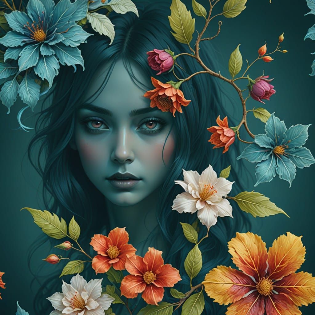 Hyperrealistic Portrait with Deep, Dramatic Colors