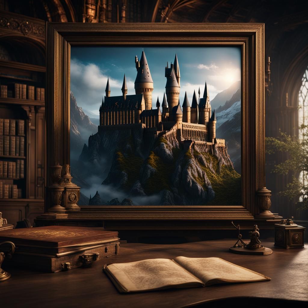 Hogwarts in Moving Picture Frame: Fantasy Concept Art