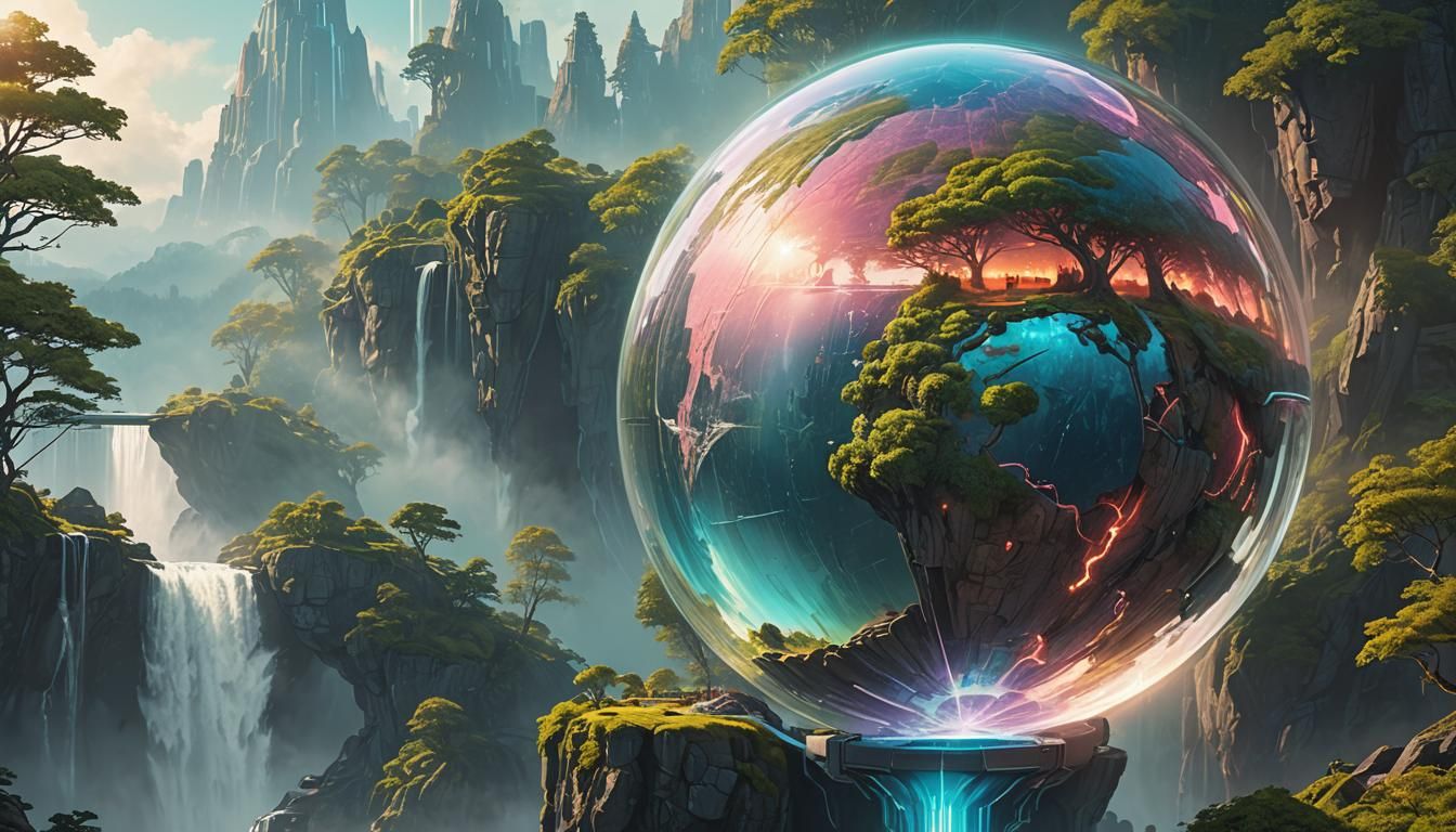 Glowing Globe of Nature and Scenic Wonders