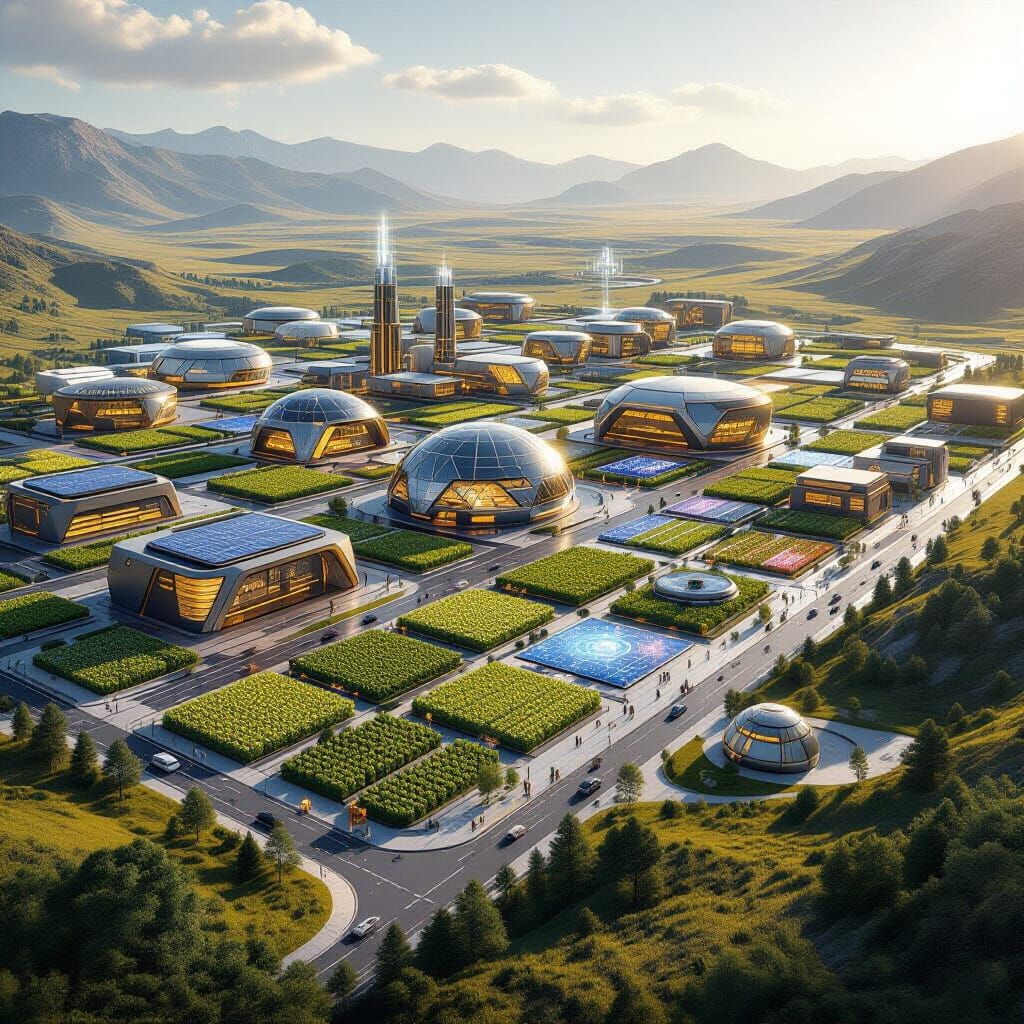 Vast Inland Settlement on Aurelia in Digital Matte Painting ...