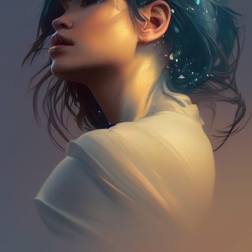 Detailed Portrait with Dynamic Lighting, Trending Art