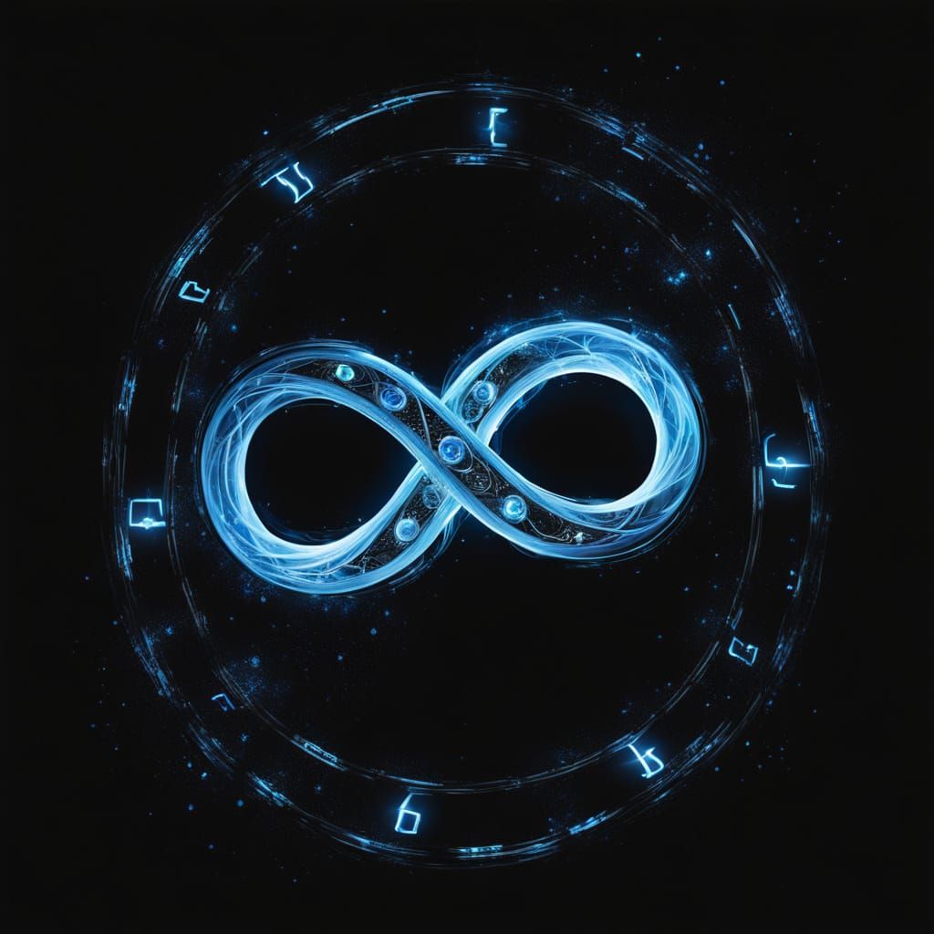 Infinity in Vibrant Blue Energy