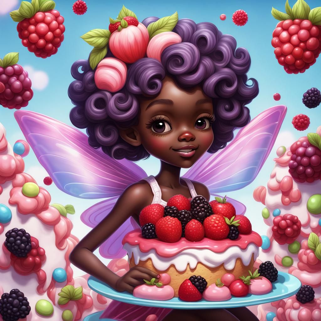 Blackberry Fairy in Candy Art Style
