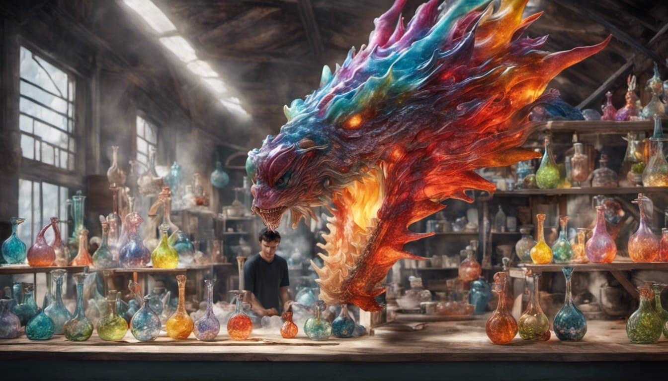Glass Artist Creates Hyperrealistic Dragon Sculpture