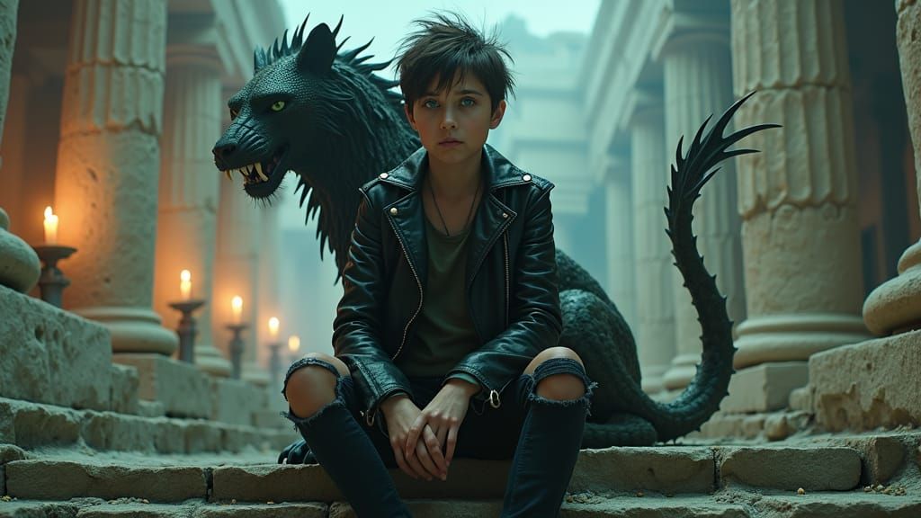 Girl Transforms into Chimera in Biomechanical Style