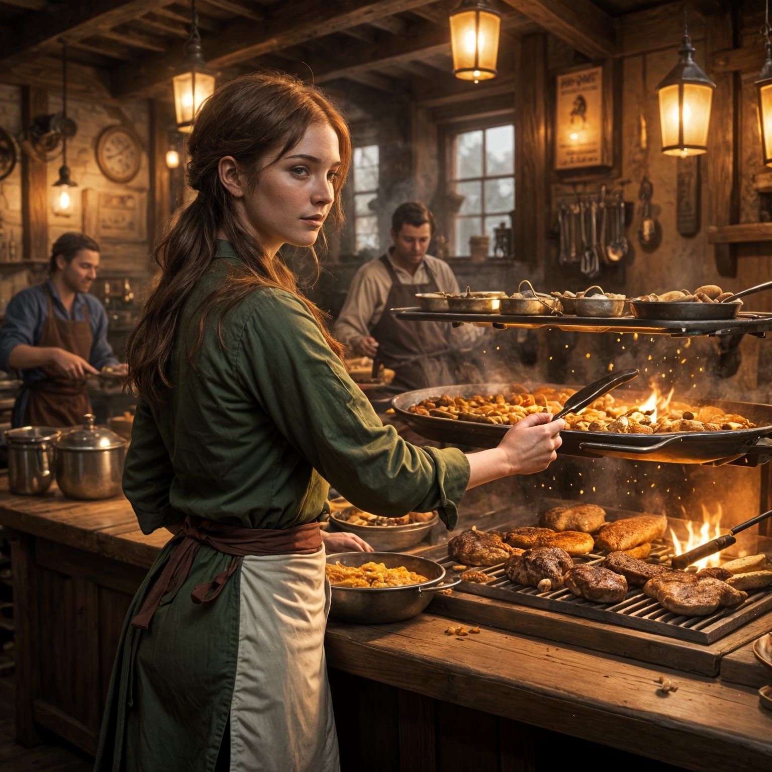 Fantasy Female Chef in a Tavern