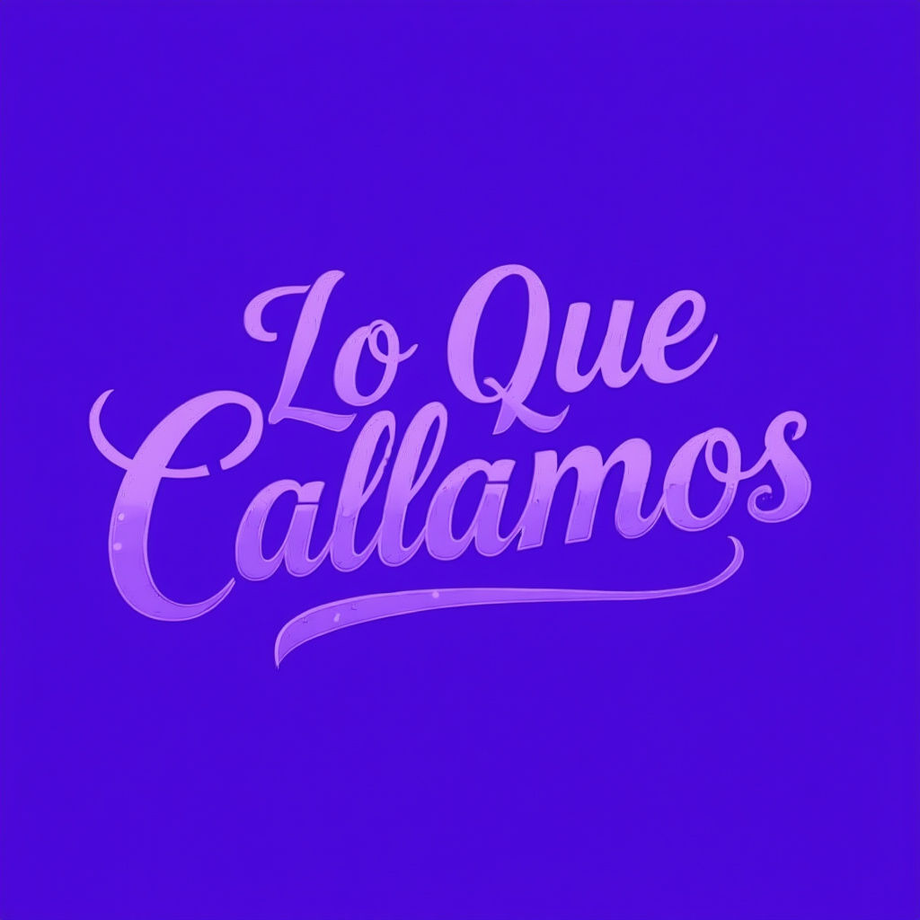 Lo Que Callamos Logo with Cosmic Waves