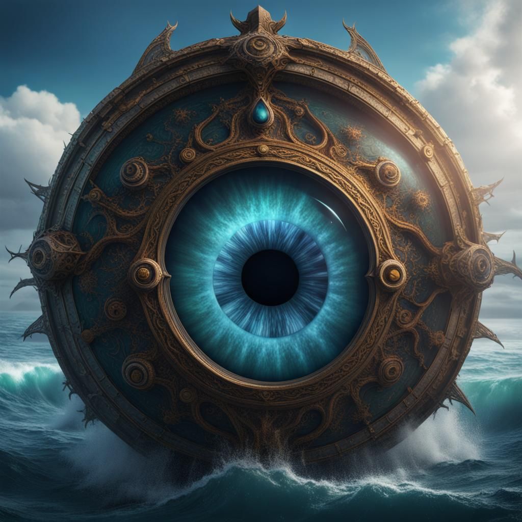 Ocean Eye Fantasy Concept Art in 8k