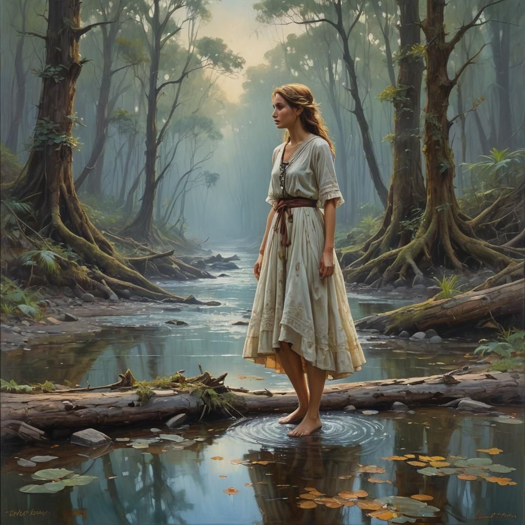 Surreal Dreamscape in Oil Painting Style