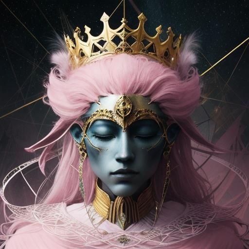 Surreal Geometric Shapes with Arcane Symbols