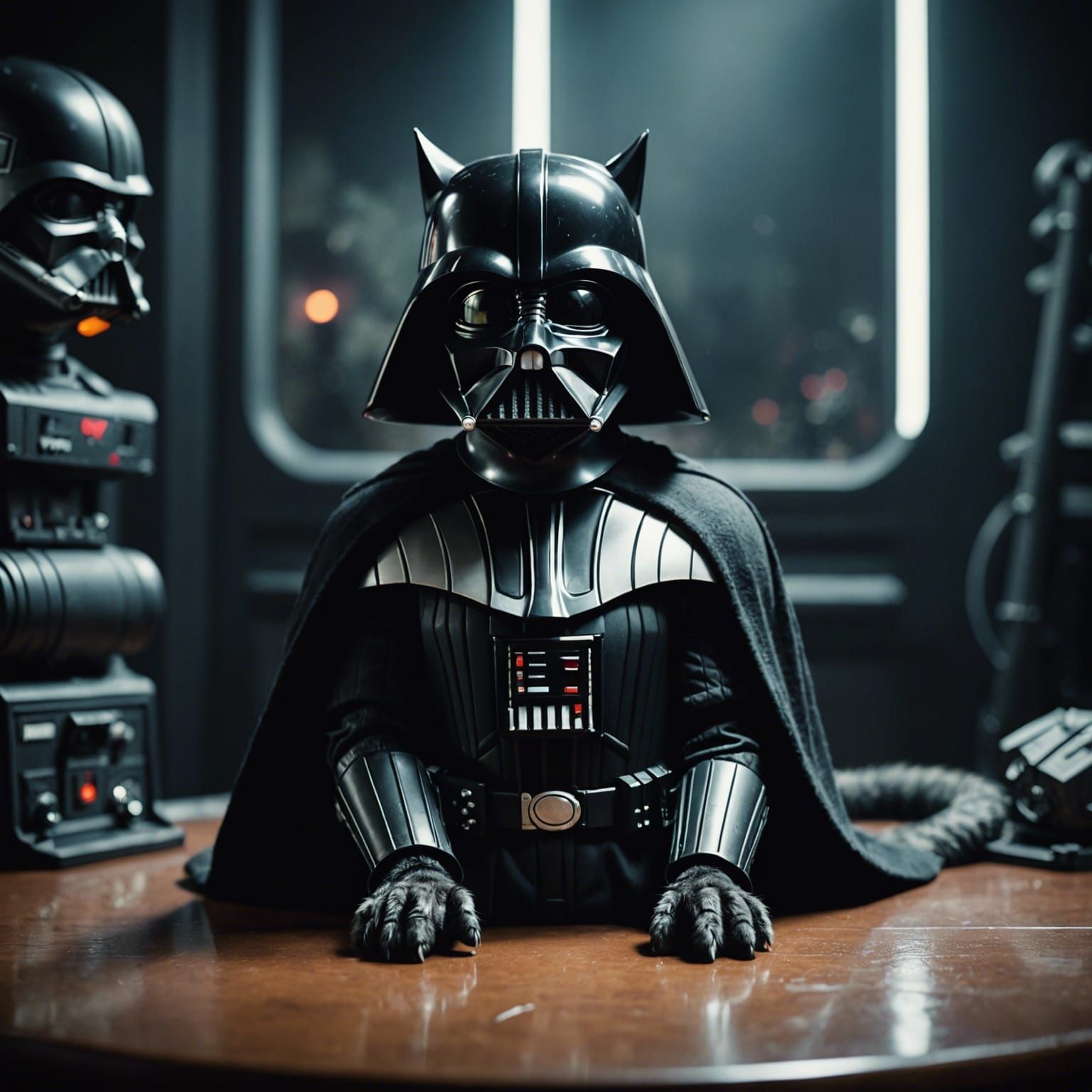 Cat Vader: Cinematic Film Still