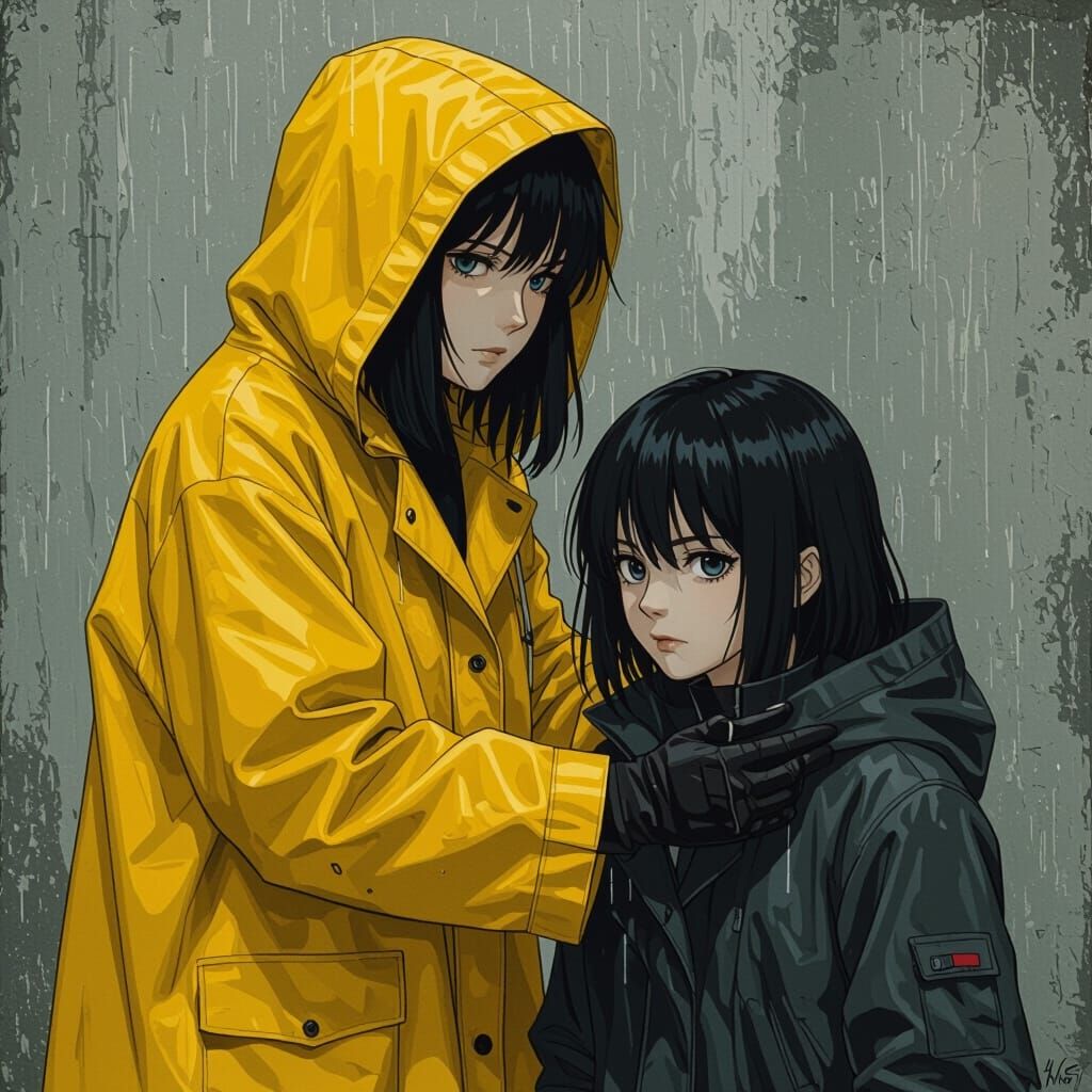 Chara Over Frisk: Engraving With Imaginative Lighting