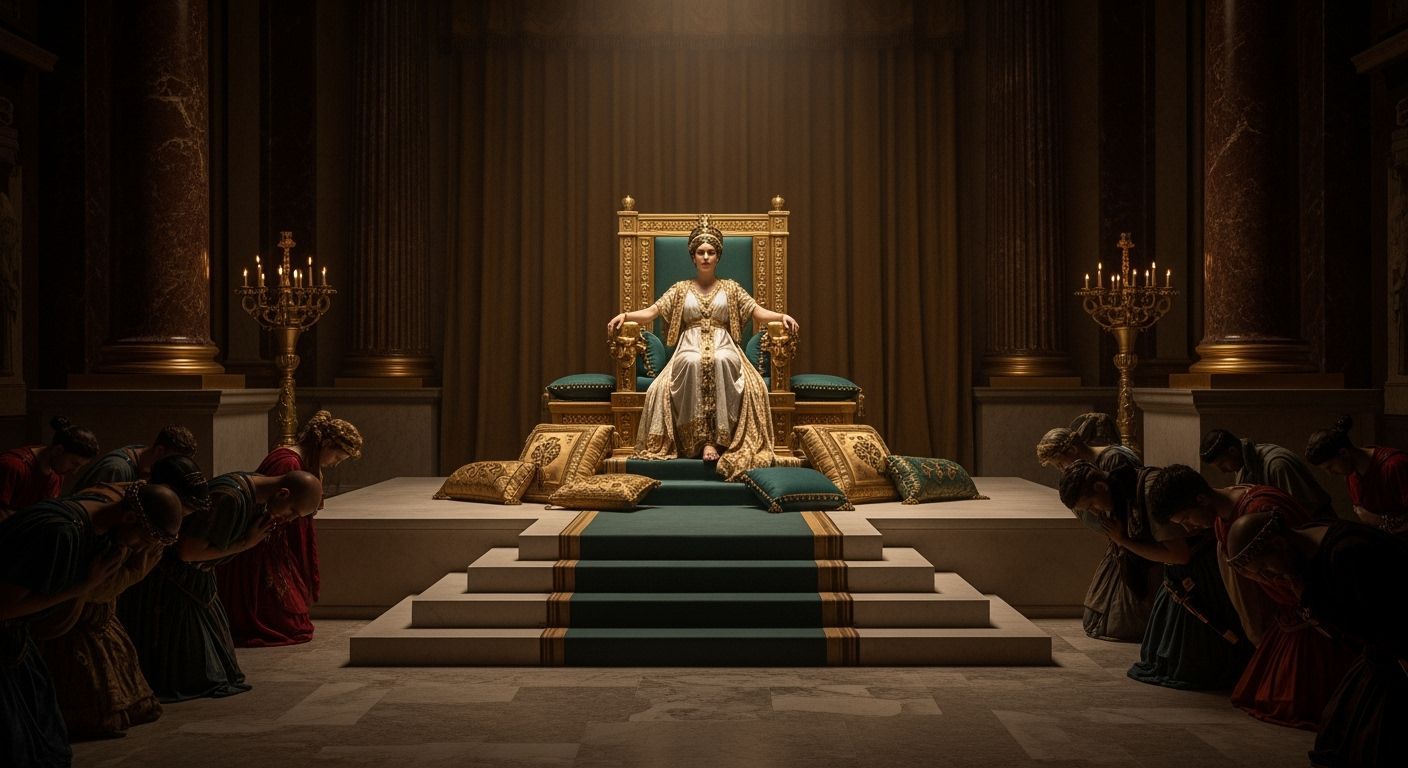 Roman Empress in Golden Throne Room, Classical Style