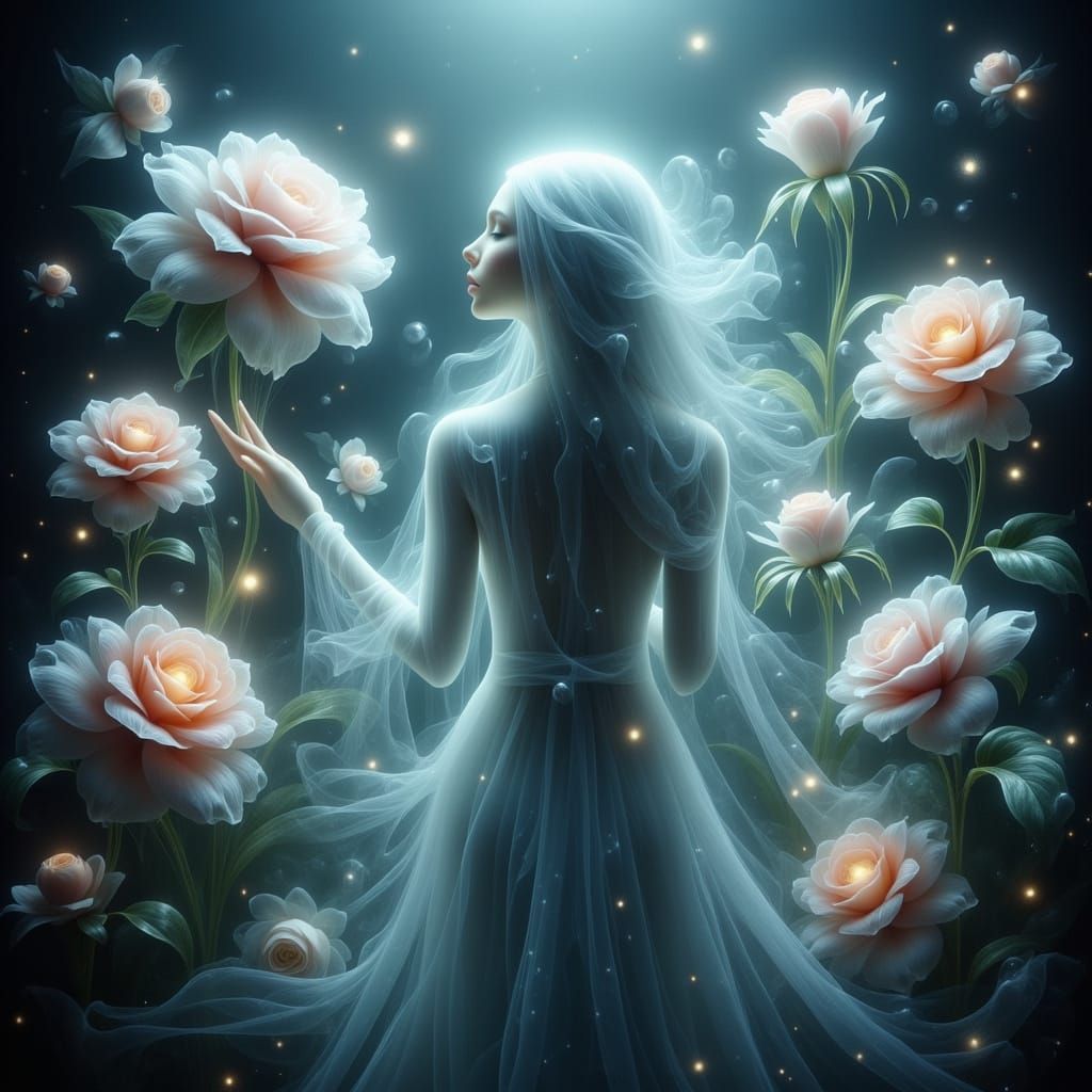 Surreal Roses in Ethereal Bloom