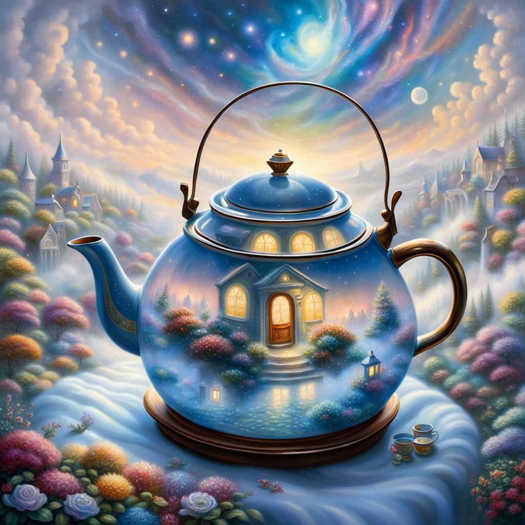 Ethereal Teapot Universe: A Fantasy Artscape