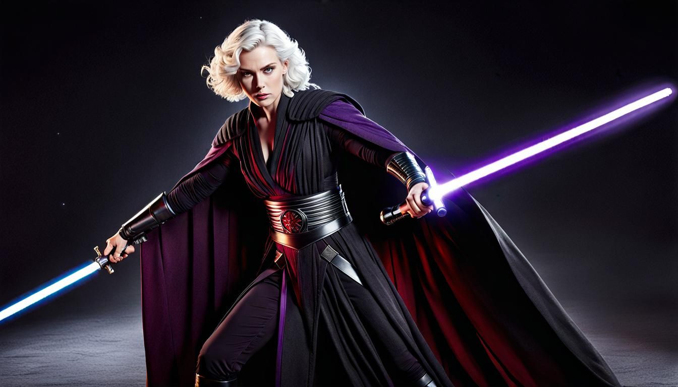 Sith Lord Lightsaber Battle in Star Wars Style