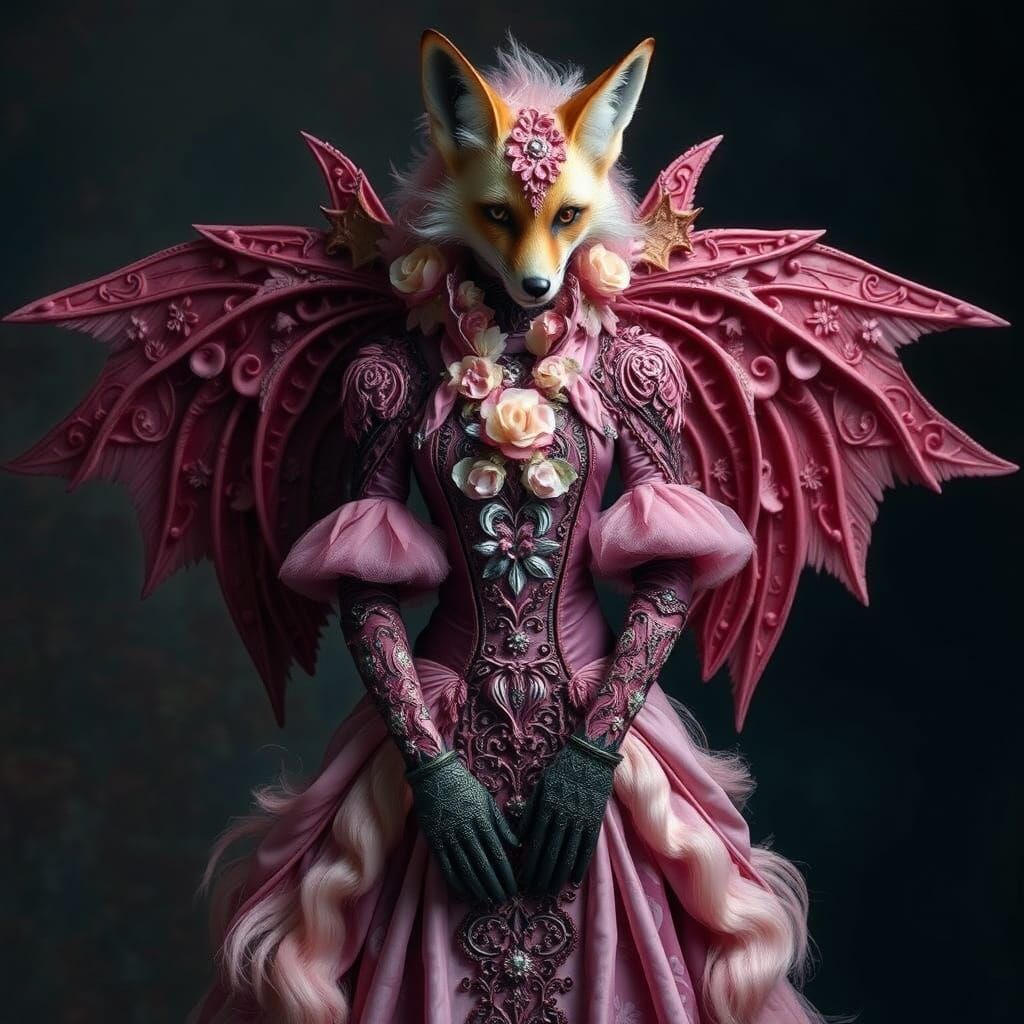 Fox in Avant-Garde Fairytale Aesthetic
