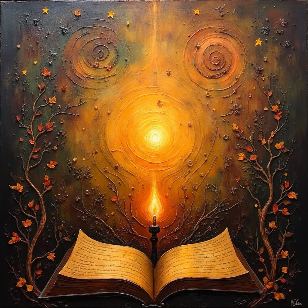 Soulful Autumn Landscape in Abstract Expressionist Style