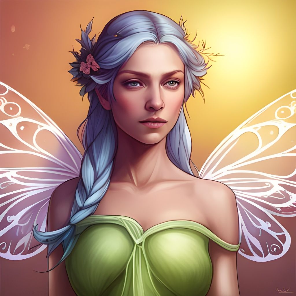 Fairy Princess Portrait in Hyperdetailed Digital Art