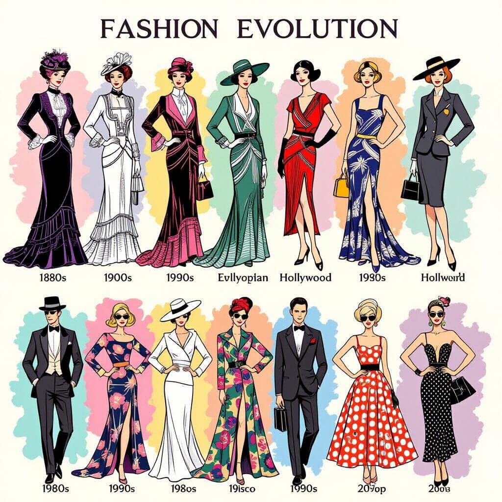 Fashion Decades: A Visual Journey Through Style Evolution