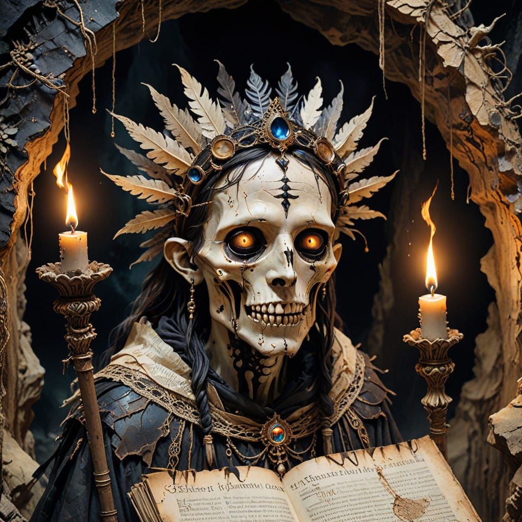 Forgotten Dark God in Storybook Watercolor