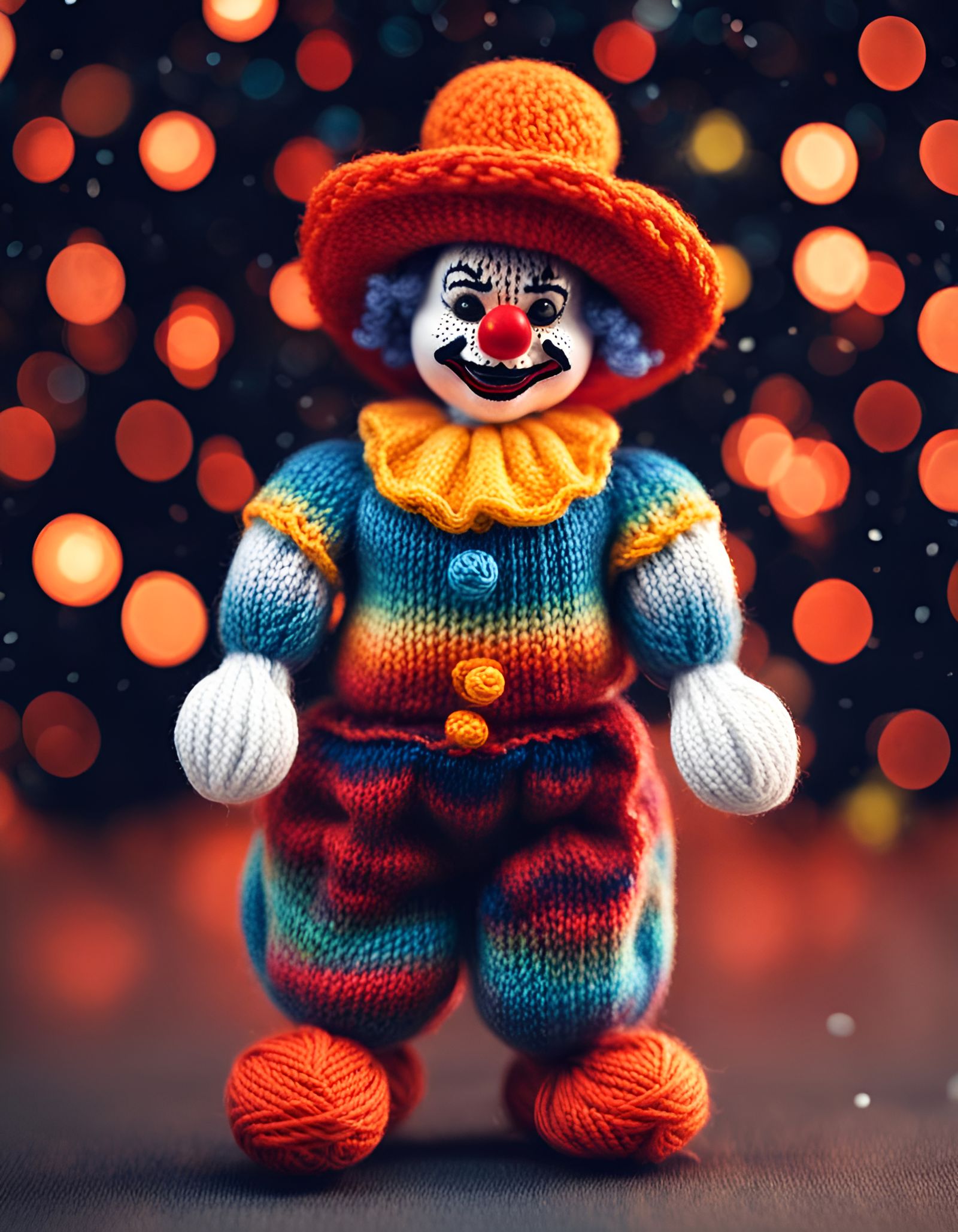 Mexican Clown Knitting Pattern Among the Stars