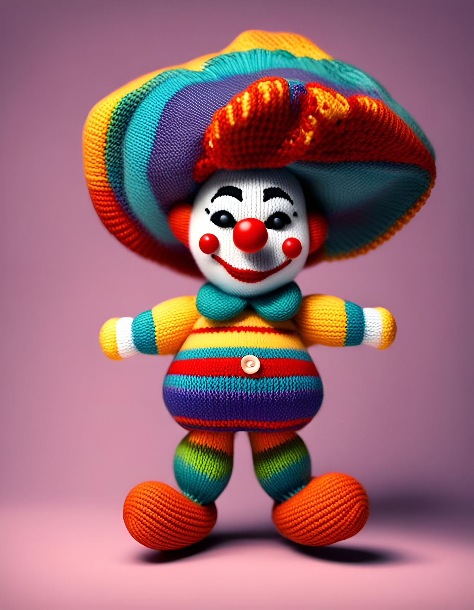Mexican Clown Gliding Among Stars: Knitting Pattern